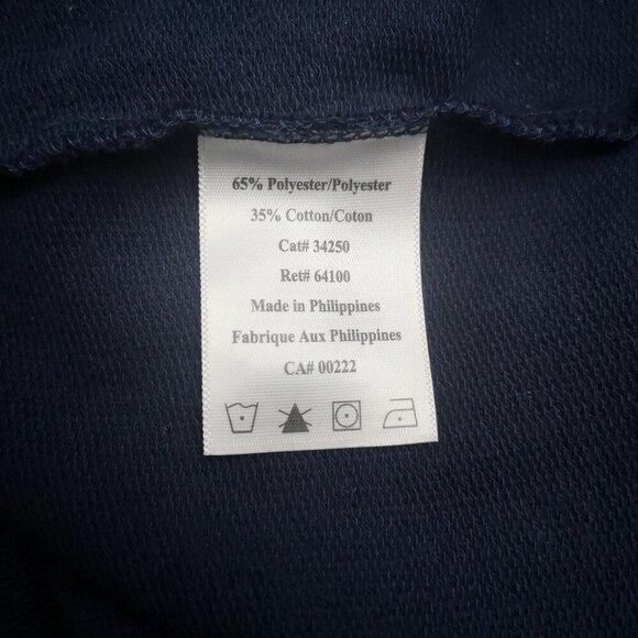 Tradition Ladies Size Large Full Zip Terry Lined Navy & White Polka Dot Blazer - Picture 7 of 11